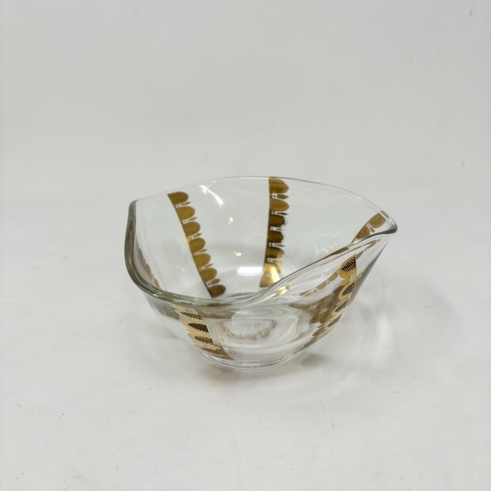 Vintage GEORGES BRIARD Regalia Pattern Glass Bowl Nut Candy Dish
